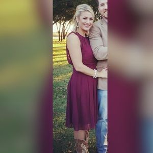 Wine\Burgundy Bridesmaid Dress